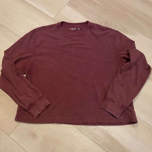 Abercrombie & Fitch Men's Long-Sleeve Classic Waffle Tee - Picture 1 of 2